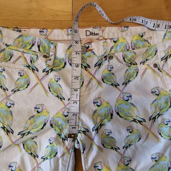 Dittos Parrot low rise jeggins size 27 animal graphic pants A3 - Picture 10 of 11